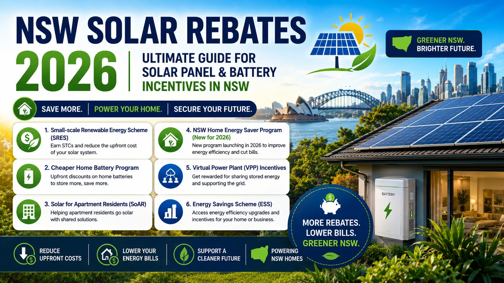 NSW Solar Rebates 2026 Explained: Save Up to $7,000 on Solar Panels & Batteries