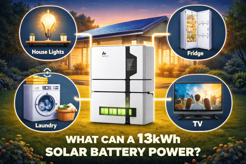What a 13kWh solar battery powers