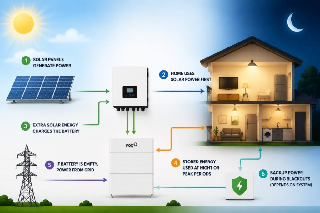 How a 28KWh Battery Works with Solar Panels