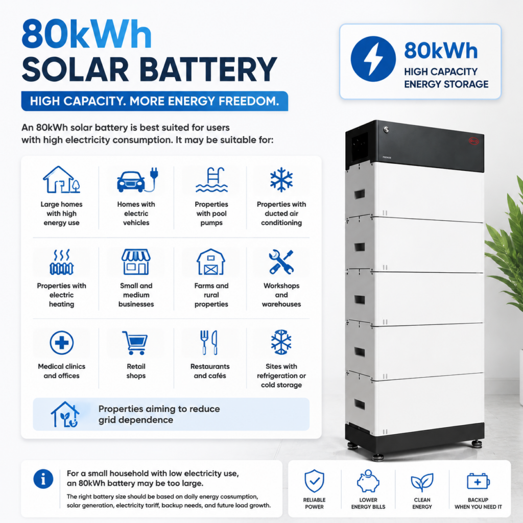 Who Needs an 80kWh Solar Battery in Australia