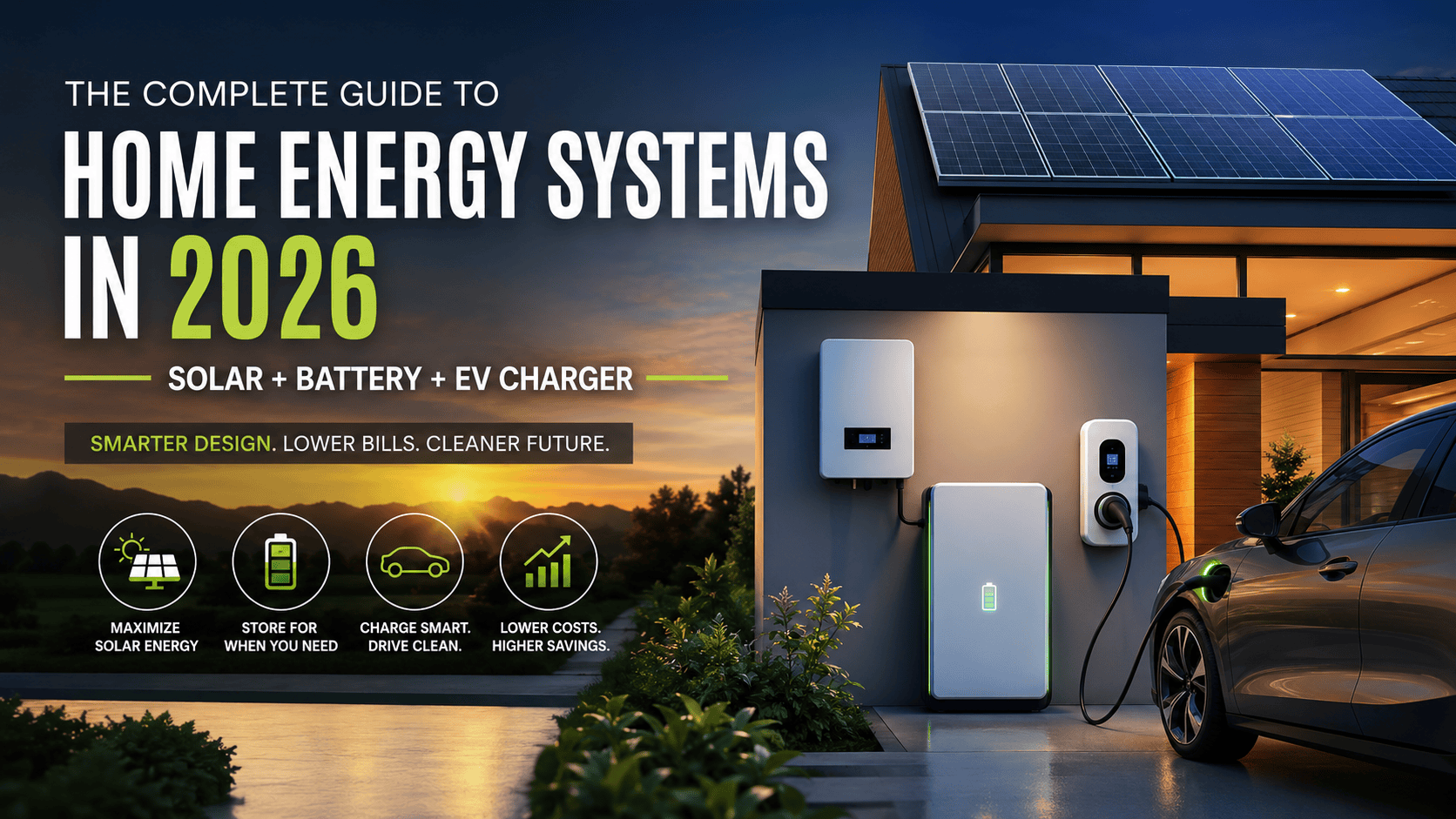 Solar battery and EV charger home energy system in 2026 Solar battery and EV charger home energy system in 2026